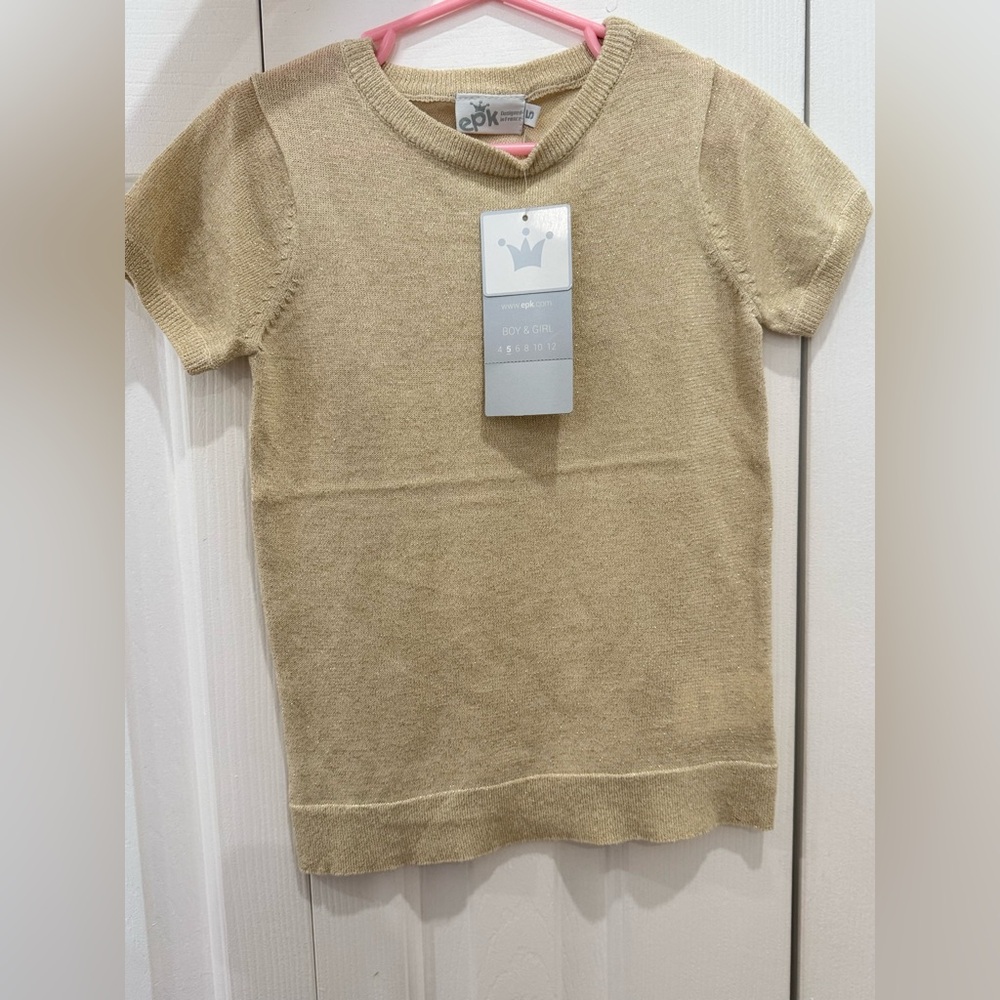 epk Gold Short-Sleeve Knit Top for Kids